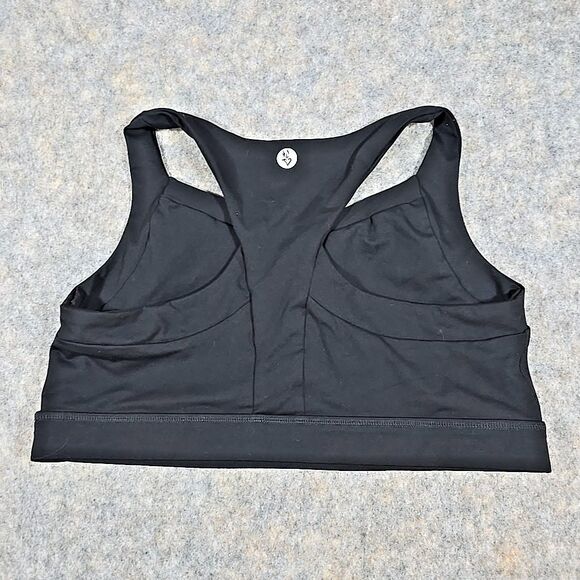 Torrid Active Sports Compression Bra Sz 2 Black Racerback Logo Detail Exercise - Picture 5 of 7